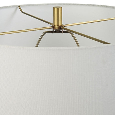 Striped Green Ceramic Table Lamp | Uttermost Galeno