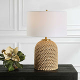 Modern European furniture - Knotted Natural Rope Table Lamp - www.oroa.com