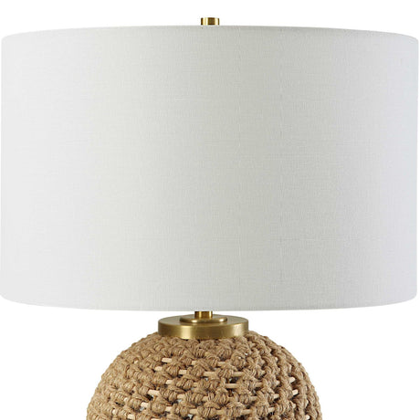Modern European furniture - Knotted Natural Rope Table Lamp - www.oroa.com