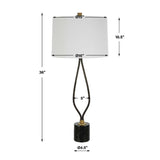 Wishbone Shaped Iron Table Lamp | Uttermost Separate Paths