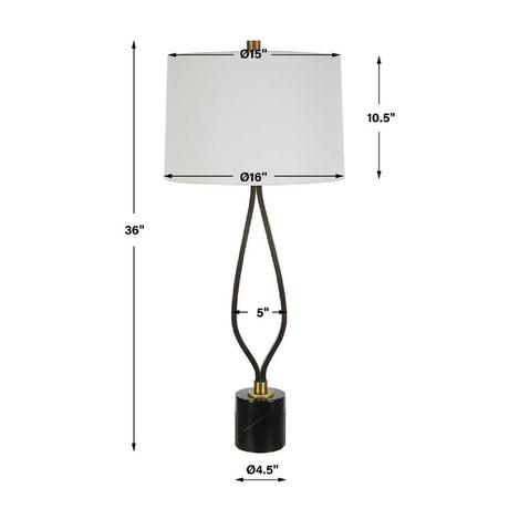 Wishbone Shaped Iron Table Lamp | Uttermost Separate Paths