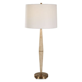 Modern European furniture - Beige Travertine Conical Table Lamp by Uttermost Palu - www.oroa.com