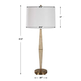 Beige Travertine Conical Table Lamp | Uttermost Palu