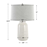 Crackled Glazed Ceramic Table Lamp | Uttermost Odawa