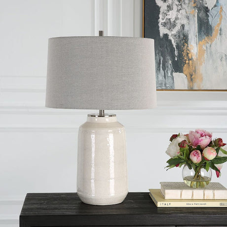 Crackled Glazed Ceramic Table Lamp | Uttermost Odawa