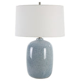 Modern European furniture - Sky Blue Ceramic Table Lamp - www.oroa.com