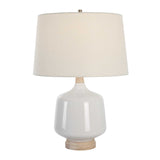 White Gloss Ceramic Table Lamp | Uttermost Opal