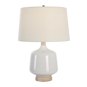Modern European furniture - White Gloss Ceramic Table Lamp - www.oroa.com