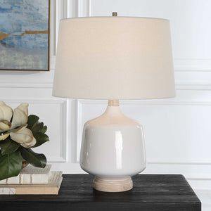   White Gloss Ceramic Table Lamp | Oroa.com