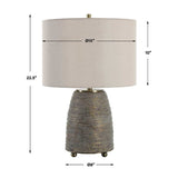 Modern European furniture - Bronze Ceramic Linen Table Lamp - www.oroa.com