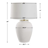 Classic White Ceramic Table Lamp | Uttermost Adelaide