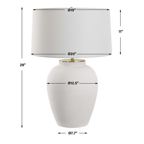 Classic White Ceramic Table Lamp | Uttermost Adelaide