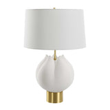 White Porcelain Flower-Inspired Table Lamp | Uttermost In Bloom