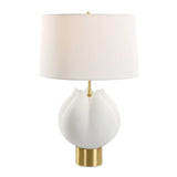 White Porcelain Flower-Inspired Table Lamp | Uttermost In Bloom