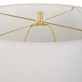 Modern European furniture - White Ridged Porcelain Table Lamp - www.oroa.com
