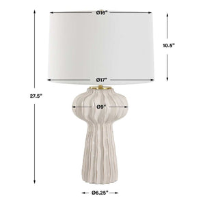   White Ridged Porcelain Table Lamp | Oroa.com