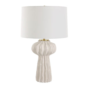   White Ridged Porcelain Table Lamp | Oroa.com