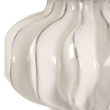 Modern European furniture - White Ridged Porcelain Table Lamp - www.oroa.com