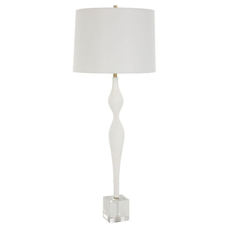 Textured White Ceramic Table Lamp | Uttermost Helena