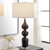 Black Ceramic Table Lamp | Uttermost Caviar