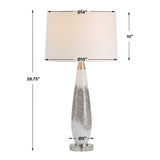 Gray & Silver Glass Table Lamp | Uttermost Quinn