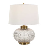 Lattice Embossed Glass Table Lamp | Uttermost Estelle