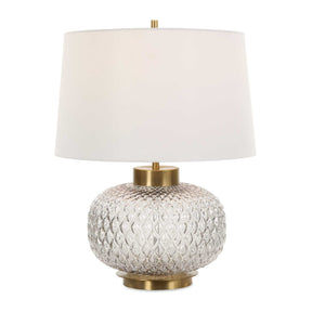 Modern European furniture - Lattice Embossed Glass Table Lamp by Uttermost Estelle - www.oroa.com