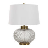 Lattice Embossed Glass Table Lamp | Uttermost Estelle