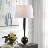 Black Glazed Ceramic Table Lamp | Uttermost Brielle