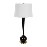 Black Glazed Ceramic Table Lamp | Uttermost Brielle