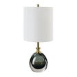 Modern European furniture - Smoky Blue Glass Buffet Lamp - www.oroa.com
