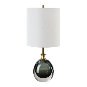   Smoky Blue Glass Buffet Lamp | Oroa.com