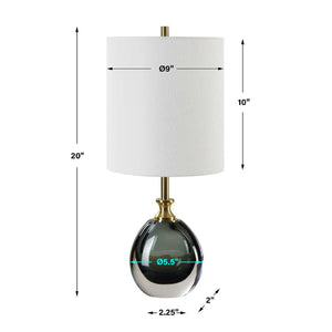   Smoky Blue Glass Buffet Lamp | Oroa.com