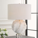 Ruffled White Ceramic Table Lamp | Uttermost Saylor