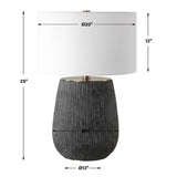Black Textured Concrete Table Lamp | Uttermost Americana