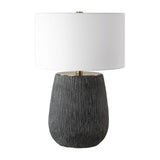 Black Textured Concrete Table Lamp | Uttermost Americana