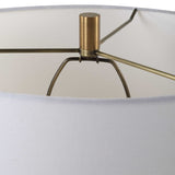 White Ceramic Ridged Table Lamp | Uttermost Wisp