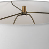 Organic-Shaped White Ceramic Table Lamp | Uttermost Stratified