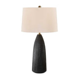 Textured Black Ceramic Table Lamp | Uttermost Jett