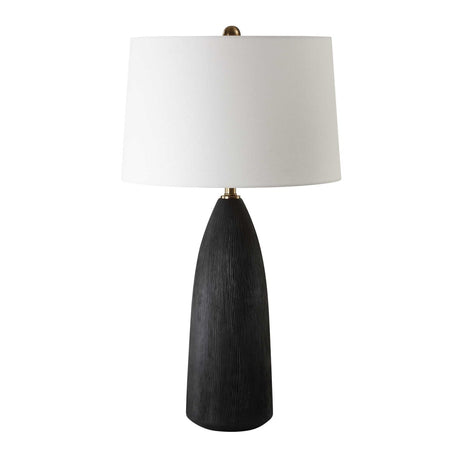 Textured Black Ceramic Table Lamp | Uttermost Jett