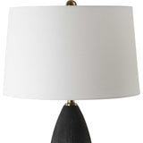 Textured Black Ceramic Table Lamp | Uttermost Jett
