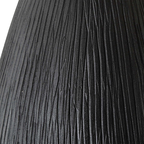 Textured Black Ceramic Table Lamp | Uttermost Jett