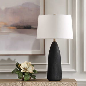   Textured Black Ceramic Table Lamp | Oroa.com