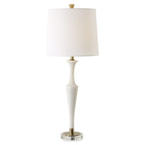 White Man-Made Stone Table Lamp | Uttermost Colette