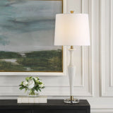 White Man-Made Stone Table Lamp | Uttermost Colette