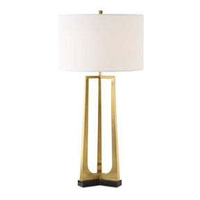 Modern European furniture - Antique Brass Tapered Table Lamp by Uttermost Crossroads - www.oroa.com