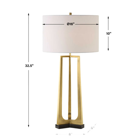Antique Brass Tapered Table Lamp | Uttermost Crossroads