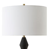 Geometrical Black Stone Table Lamp | Uttermost Threefold