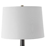 Black Ribbed Ceramic Table Lamp | Uttermost Foster