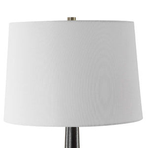   Black Ribbed Ceramic Table Lamp | Oroa.com